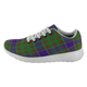 Adam Hunting Scottish Clan Tartan Sneakers Blue For Men & Women - kittentee