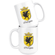 Morgan Family Crest Irish Coat of Arms Coffee Mug - Size 15oz