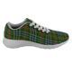 Bisset Pattern Scottish Clan Tartan Sneakers Blue For Men & Women - kittentee