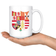 Arms of Charles V Holy Roman Emperor, Charles I as King of Spain In Italy Coffee Mug - Size 15oz