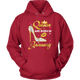 Women Queens Are Born In January Hoodie