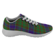 Adam Hunting Scottish Clan Tartan Sneakers Blue For Men & Women - kittentee