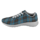 Angus Ancient Scottish Clan Tartan Sneakers Blue For Men & Women - kittentee