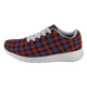 Broun Modern Scottish Clan Tartan Sneakers Blue For Men & Women
