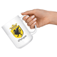 Morgan Family Crest Irish Coat of Arms Coffee Mug - Size 15oz