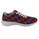Brown Modern Scottish Clan Tartan Sneakers Blue For Men & Women