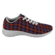 Broun Modern Scottish Clan Tartan Sneakers Blue For Men & Women