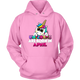 Girls Kids Unicorns Rainbow Are Born In April Birthday Hoodie